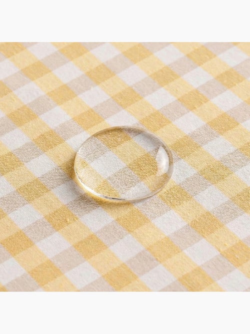 Toalha de mesa antinódoas em xadrez vichy, algodão tecido e toque natural - Gamusi. - Kiabi
