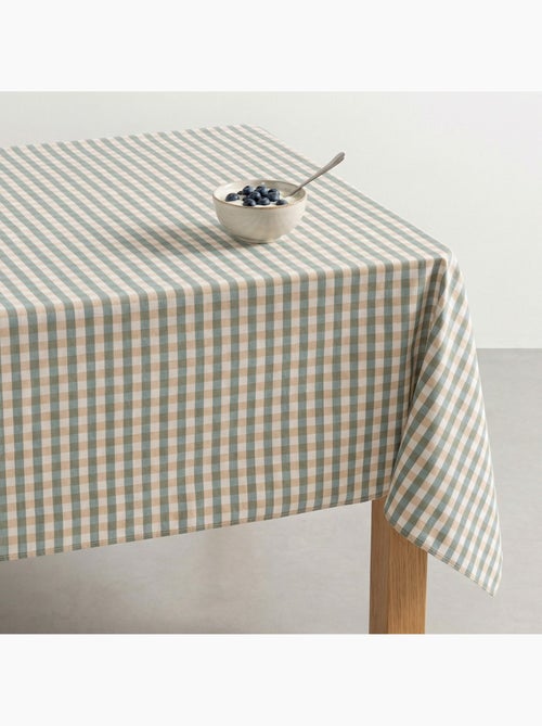 Toalha de mesa antinódoas em xadrez vichy, algodão tecido e toque natural - Gamusi. - Kiabi Toalha de mesa antinódoas em xadrez vichy, algodão tecido e toque natural - Gamusi. - Kiabi