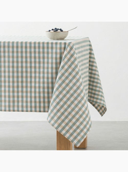 Toalha de mesa antinódoas em xadrez vichy, algodão tecido e toque natural - Gamusi. - Kiabi Toalha de mesa antinódoas em xadrez vichy, algodão tecido e toque natural - Gamusi. - Kiabi