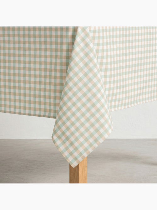 Toalha de mesa antinódoas em xadrez vichy, algodão tecido e toque natural - Gamusi. - Kiabi Toalha de mesa antinódoas em xadrez vichy, algodão tecido e toque natural - Gamusi. - Kiabi