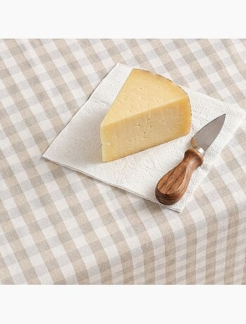 Toalha de mesa antinódoas em xadrez vichy, algodão tecido e toque natural - Gamusi.