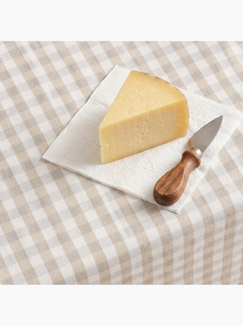 Toalha de mesa antinódoas em xadrez vichy, algodão tecido e toque natural - Gamusi. - Kiabi