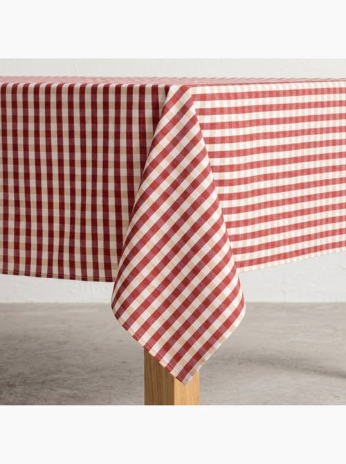 Toalha de mesa antinódoas em xadrez vichy, algodão tecido e toque natural - Gamusi. - Kiabi Toalha de mesa antinódoas em xadrez vichy, algodão tecido e toque natural - Gamusi. - Kiabi