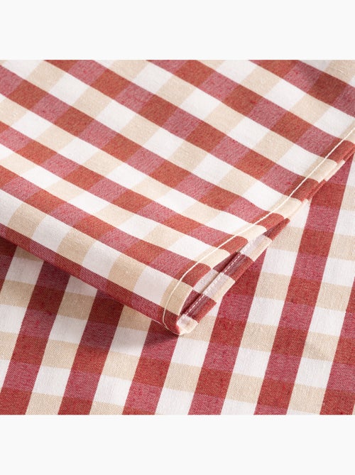 Toalha de mesa antinódoas em xadrez vichy, algodão tecido e toque natural - Gamusi. - Kiabi Toalha de mesa antinódoas em xadrez vichy, algodão tecido e toque natural - Gamusi. - Kiabi