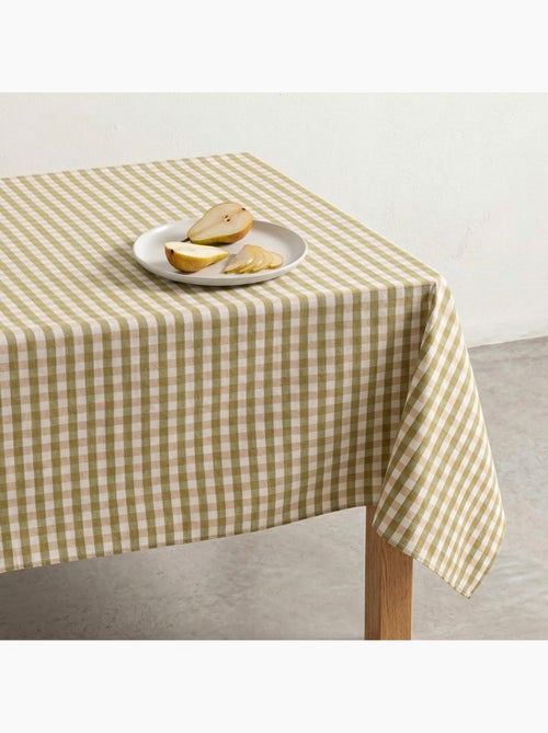 Toalha de mesa antinódoas em xadrez vichy, algodão tecido e toque natural - Gamusi. - Kiabi Toalha de mesa antinódoas em xadrez vichy, algodão tecido e toque natural - Gamusi. - Kiabi
