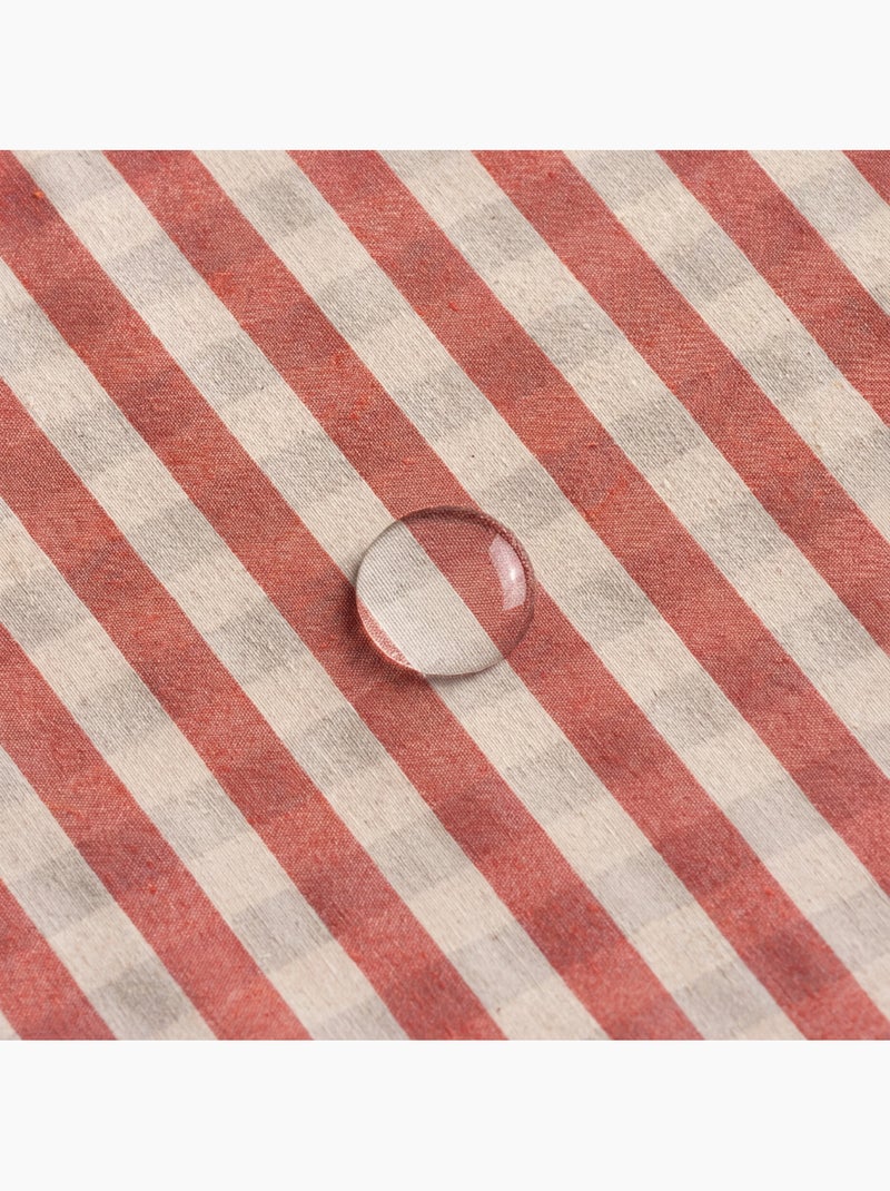 Toalha de mesa antinódoas em xadrez vichy, mistura de algodão e linho - Gamusi. Vermelho - Kiabi