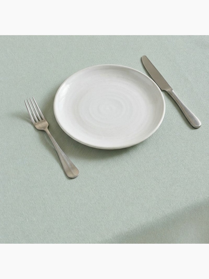 Toalha de mesa antinódoas lisa, tecido mesclado e caimento natural - Gamusi. Azul-turquesa - Kiabi