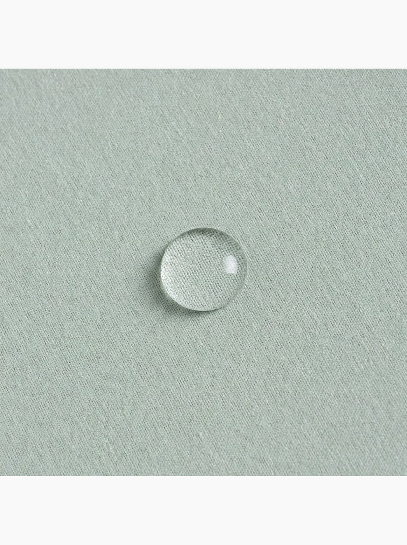 Toalha de mesa antinódoas lisa, tecido mesclado e caimento natural - Gamusi. Azul-turquesa - Kiabi