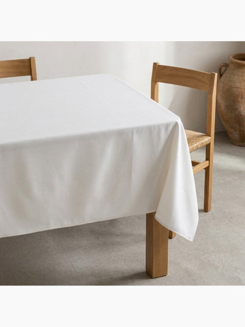 Toalha de mesa antinódoas lisa, tecido mesclado e caimento natural - Gamusi. - Kiabi Toalha de mesa antinódoas lisa, tecido mesclado e caimento natural - Gamusi. - Kiabi