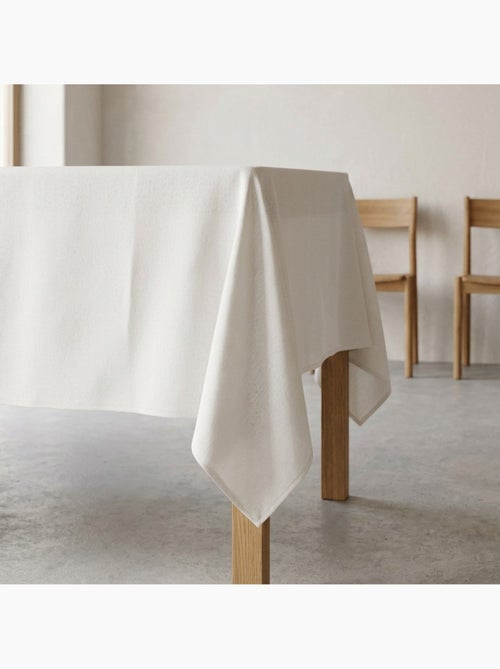 Toalha de mesa antinódoas lisa, tecido mesclado e caimento natural - Gamusi. - Kiabi Toalha de mesa antinódoas lisa, tecido mesclado e caimento natural - Gamusi. - Kiabi