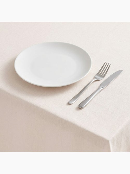 Toalha de mesa antinódoas lisa, tecido mesclado e caimento natural - Gamusi. - Kiabi Toalha de mesa antinódoas lisa, tecido mesclado e caimento natural - Gamusi. - Kiabi