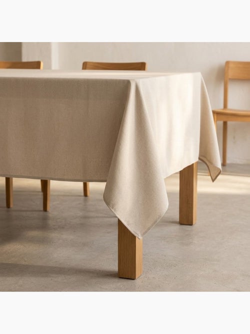 Toalha de mesa antinódoas lisa, tecido mesclado e caimento natural - Gamusi. - Kiabi Toalha de mesa antinódoas lisa, tecido mesclado e caimento natural - Gamusi. - Kiabi