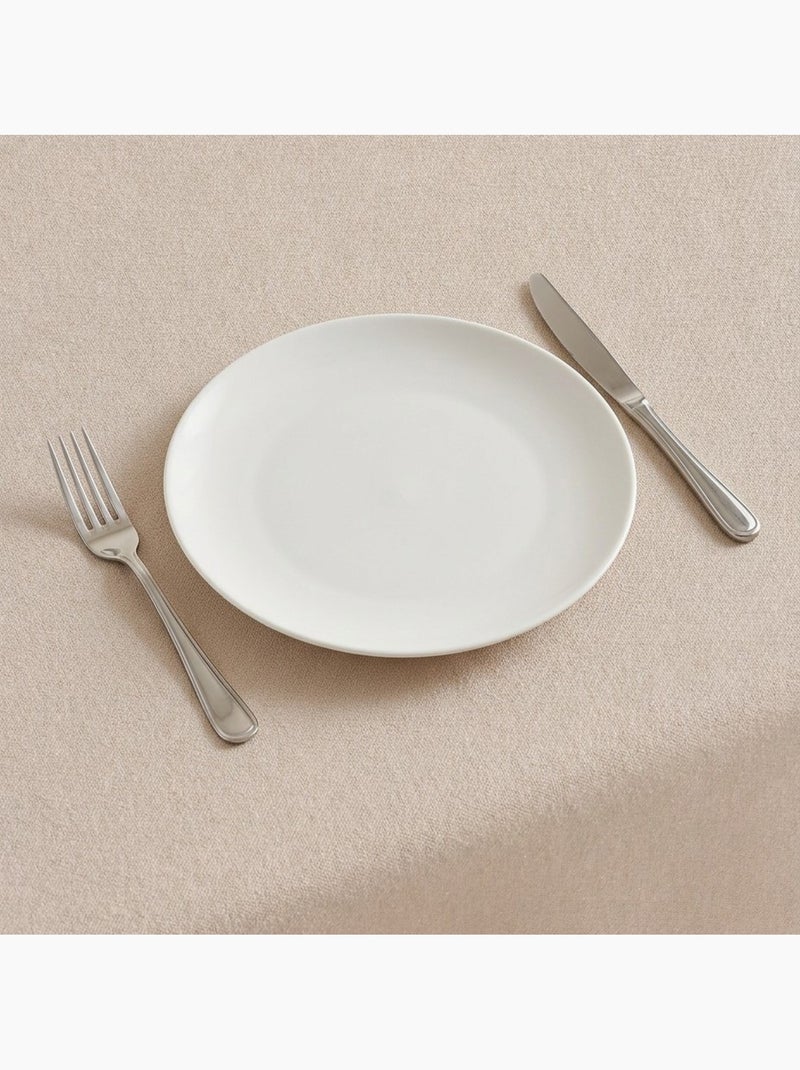 Toalha de mesa antinódoas lisa, tecido mesclado e caimento natural - Gamusi. Castanho-avelã - Kiabi