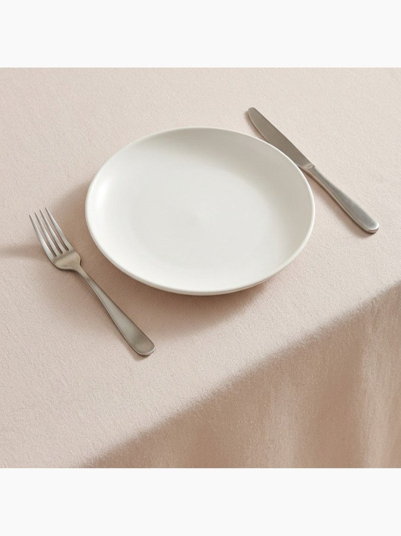 Toalha de mesa antinódoas lisa, tecido mesclado e caimento natural - Gamusi. Cinza claro - Kiabi