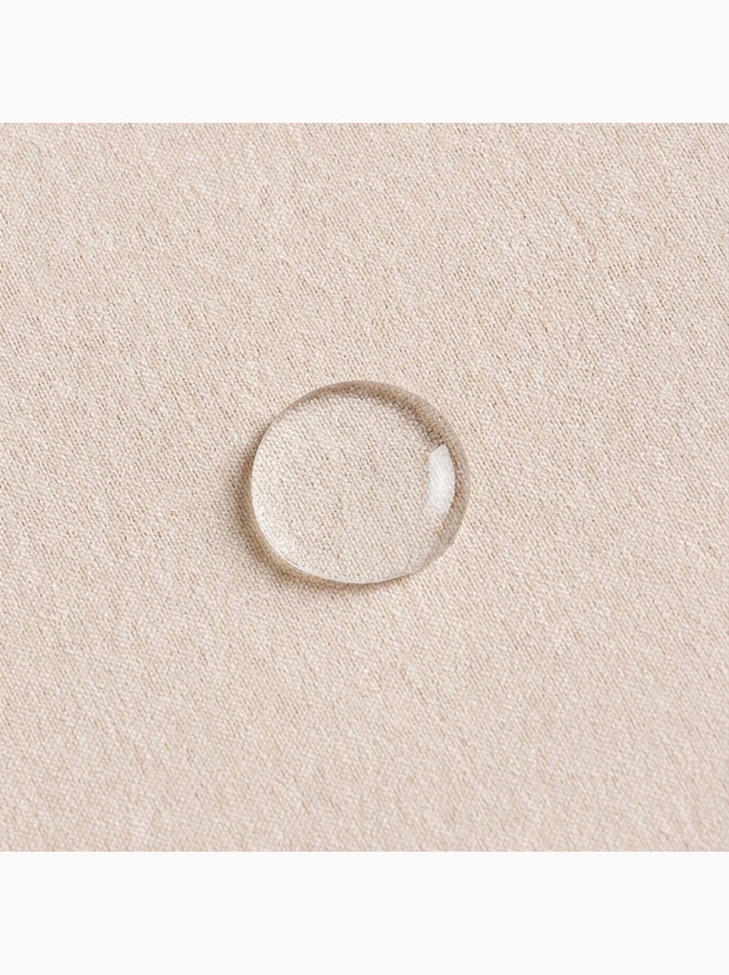 Toalha de mesa antinódoas lisa, tecido mesclado e caimento natural - Gamusi. Ecru - Kiabi