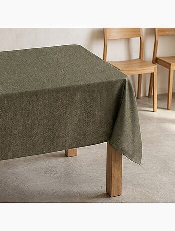 Toalha de mesa antinódoas lisa, tecido mesclado e caimento natural - Gamusi.