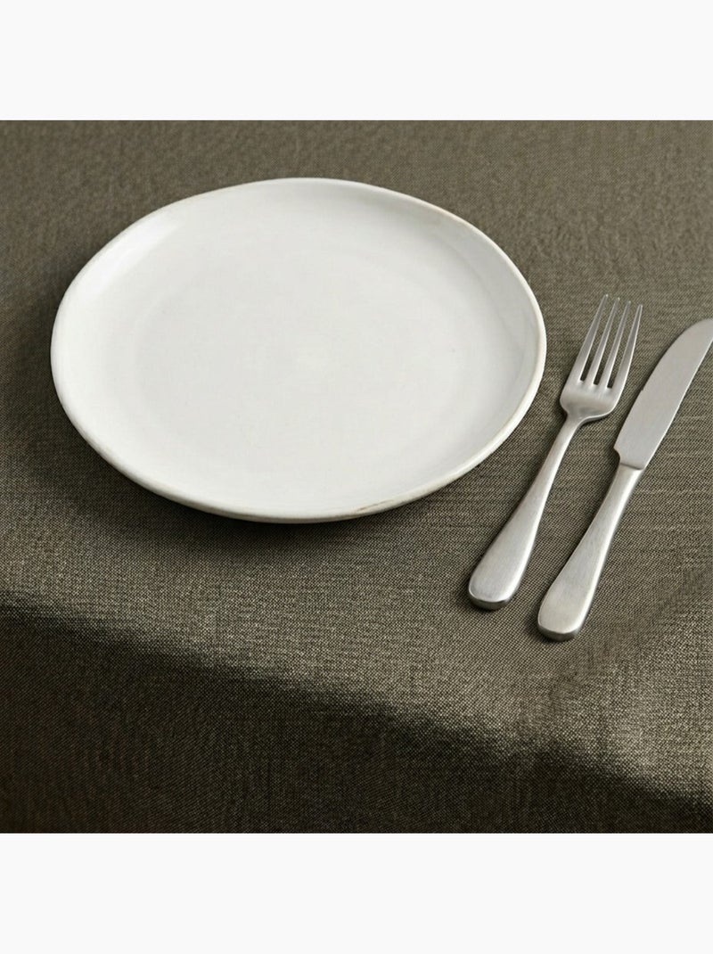 Toalha de mesa antinódoas lisa, tecido mesclado e caimento natural - Gamusi. Verde - Kiabi