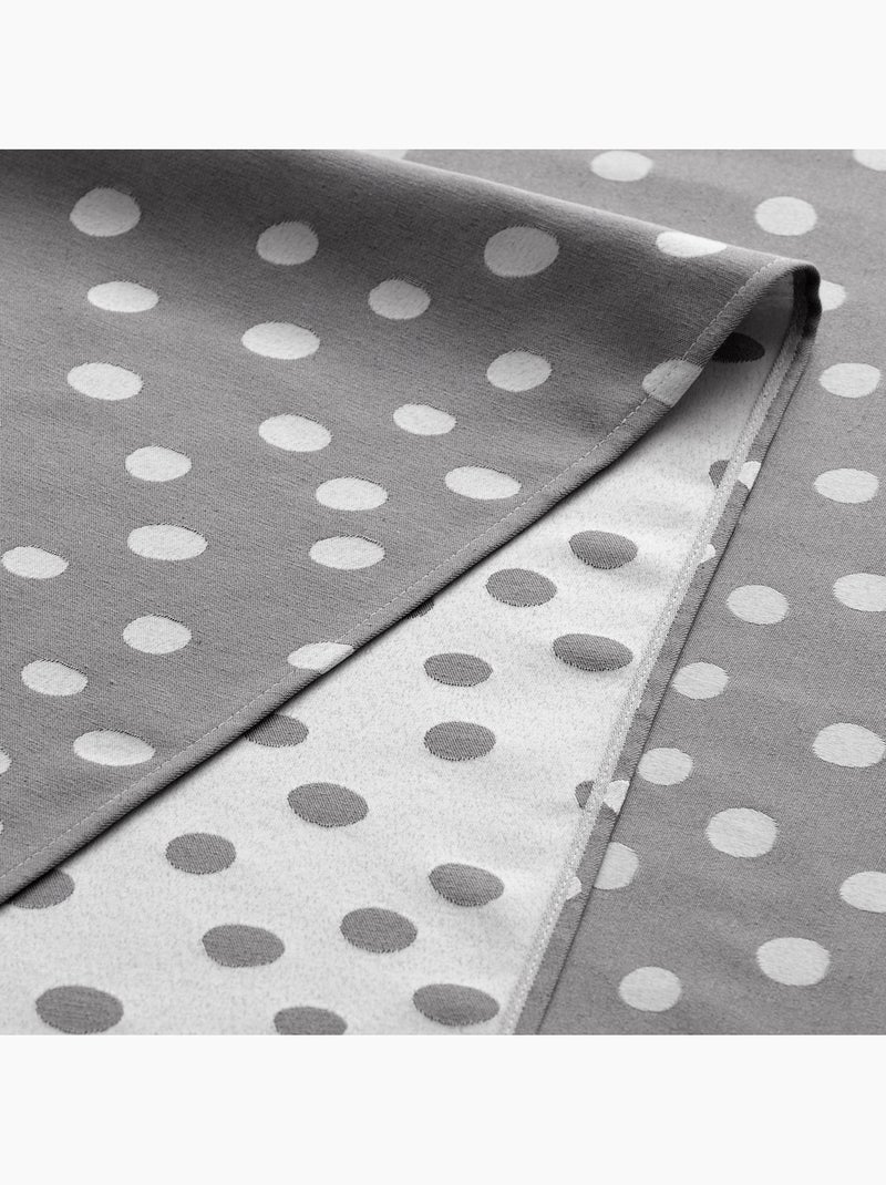 Toalha de mesa antinódoas texturizada, design com pontos - Gamusi. Cinza antracite - Kiabi