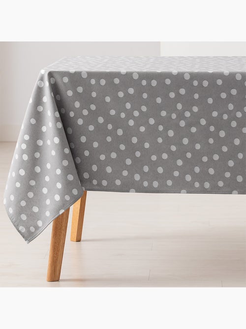 Toalha de mesa antinódoas texturizada, design com pontos - Gamusi. - Kiabi