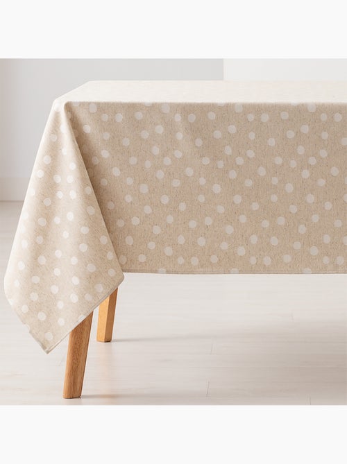 Toalha de mesa antinódoas texturizada, design com pontos - Gamusi. - Kiabi Toalha de mesa antinódoas texturizada, design com pontos - Gamusi. - Kiabi