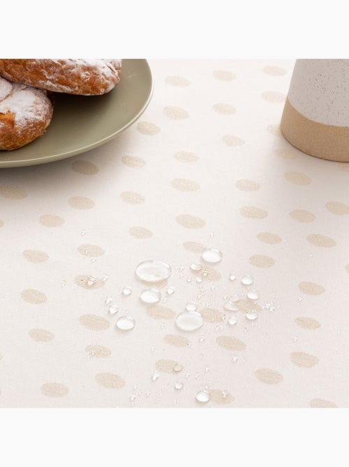 Toalha de mesa antinódoas texturizada, design com pontos - Gamusi. - Kiabi Toalha de mesa antinódoas texturizada, design com pontos - Gamusi. - Kiabi
