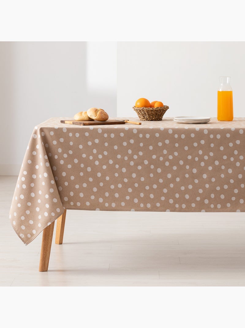 Toalha de mesa antinódoas texturizada, design com pontos - Gamusi. Toupe - Kiabi