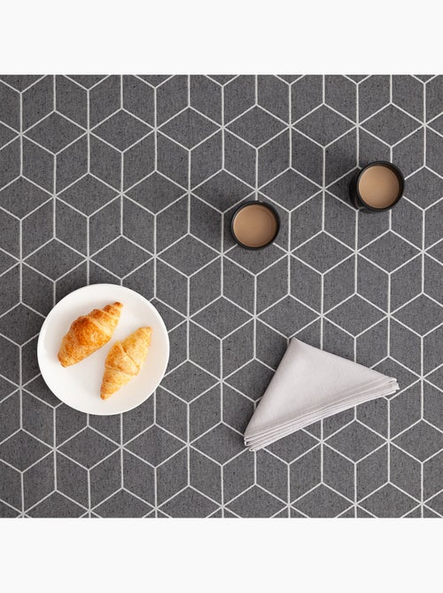 Toalha de mesa antinódoas texturizada, design geométrico - Gamusi. - Kiabi Toalha de mesa antinódoas texturizada, design geométrico - Gamusi. - Kiabi