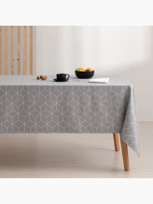 Toalha de mesa antinódoas texturizada, design geométrico - Gamusi. - Kiabi Toalha de mesa antinódoas texturizada, design geométrico - Gamusi. - Kiabi