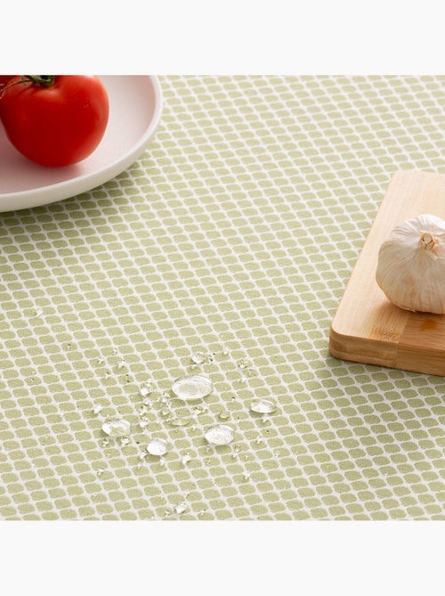 Toalha de mesa antinódoas texturizada, padrão de quadrados em grelha - Gamusi. - Kiabi Toalha de mesa antinódoas texturizada, padrão de quadrados em grelha - Gamusi. - Kiabi