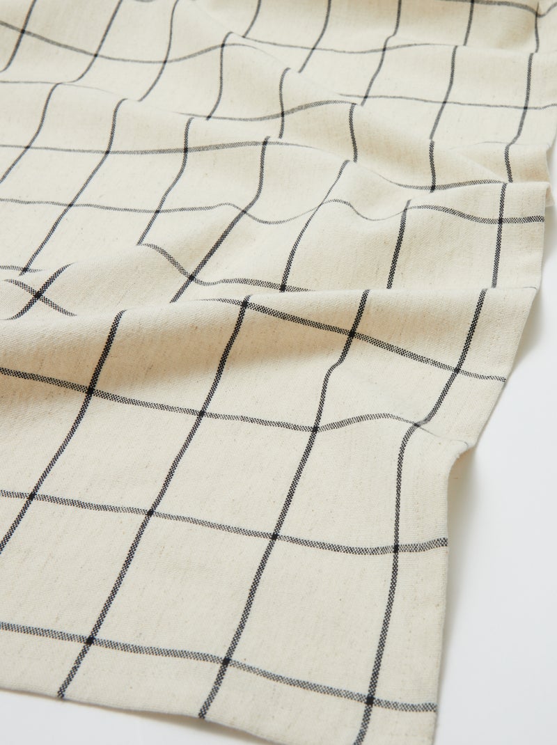 Toalha de mesa aos quadrados (150x200 cm) - Kiabi Home PRETO - Kiabi