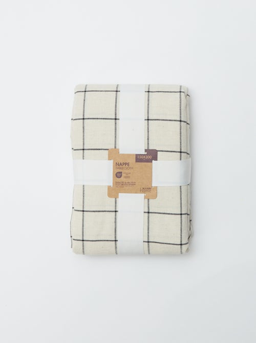 Toalha de mesa aos quadrados (150x300 cm) - Kiabi Home - Kiabi