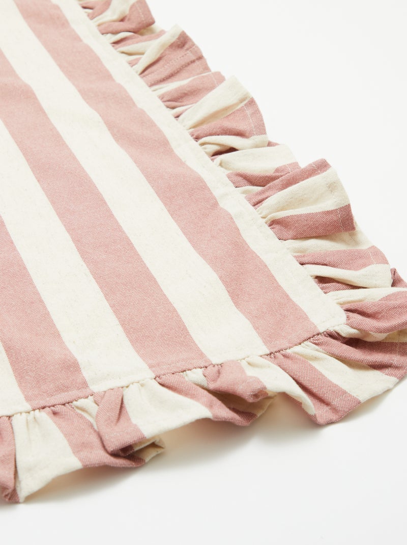 Toalha de mesa às riscas (150x200 cm) - Kiabi Home ROSA - Kiabi
