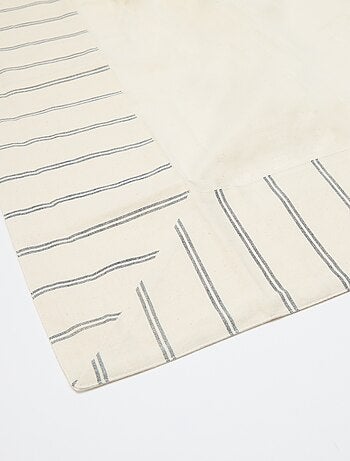 Toalha de mesa às riscas em algodão (150x150 cm) - Kiabi Home