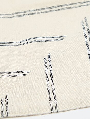 Toalha de mesa às riscas em algodão (150x150 cm) - Kiabi Home