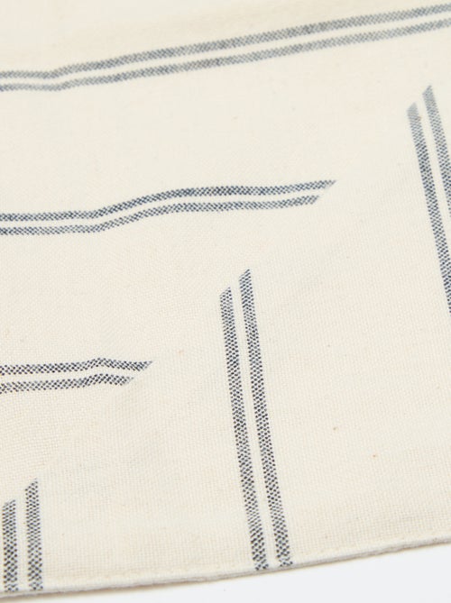 Toalha de mesa às riscas em algodão (150x150 cm) - Kiabi Home - Kiabi