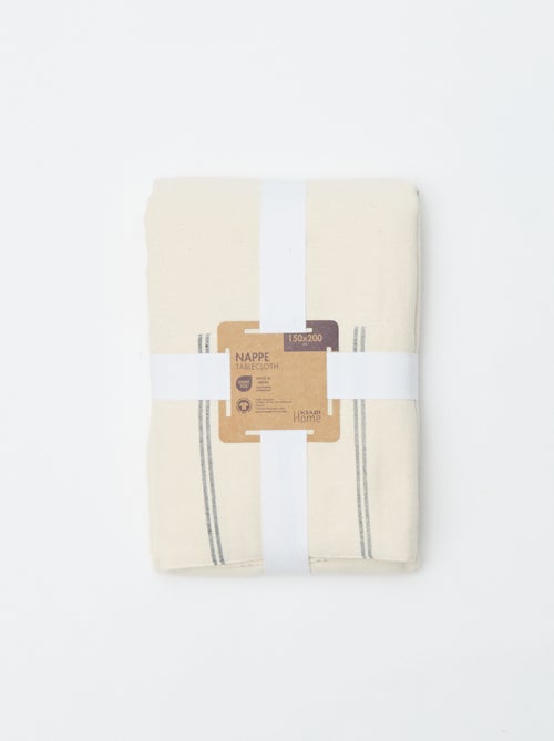 Toalha de mesa às riscas em algodão (150x200 cm) - Kiabi Home - Kiabi