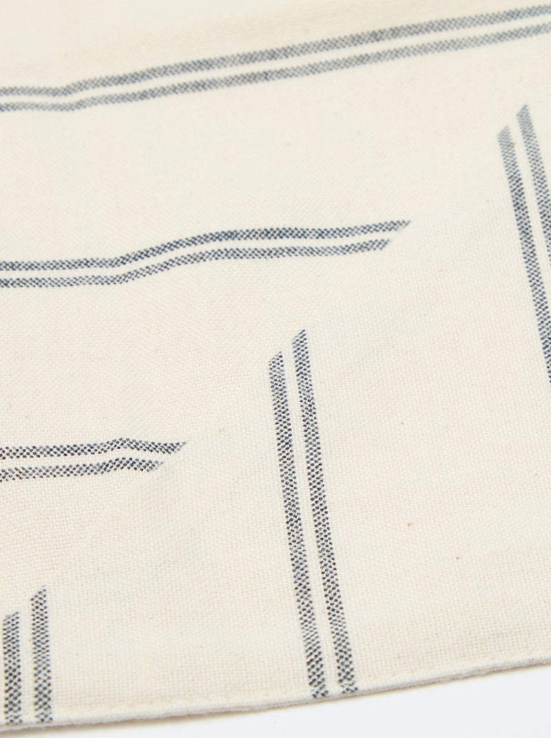 Toalha de mesa às riscas em algodão (150x200 cm) - Kiabi Home Bege - Kiabi