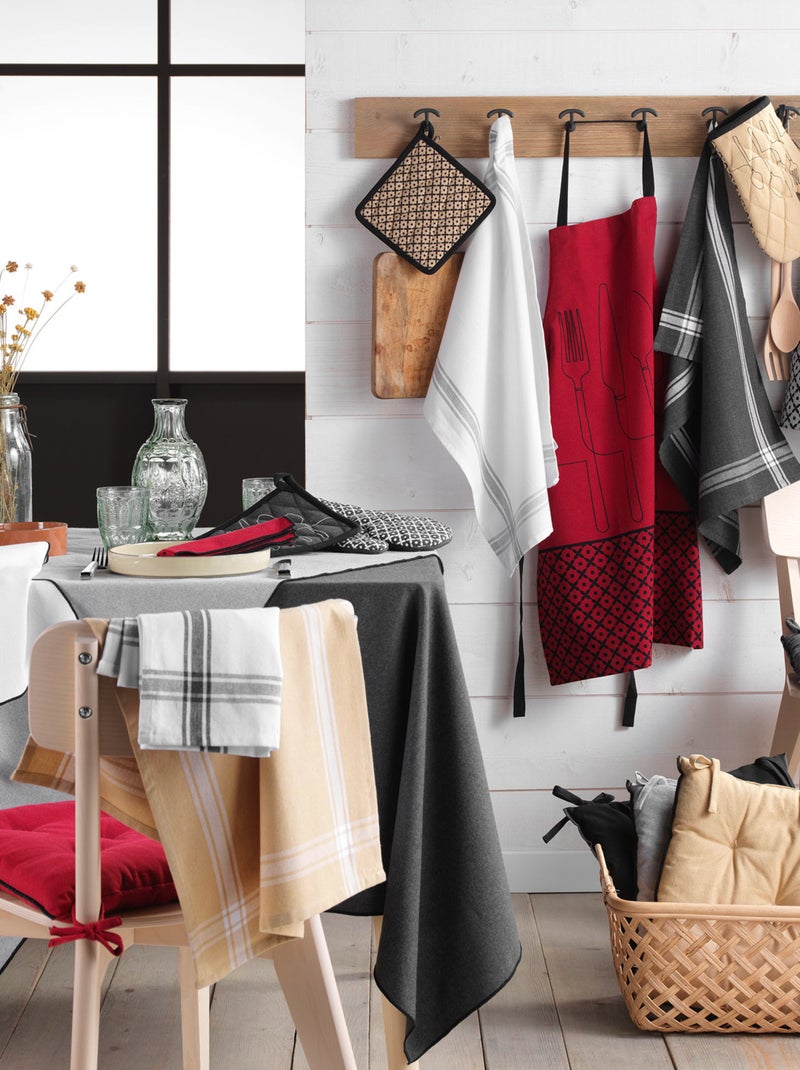 Toalha de mesa buzzing em algodão reciclado Branco - Kiabi