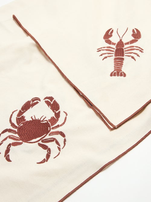 Toalha de mesa com caranguejo bordado - Kiabi Toalha de mesa com caranguejo bordado - Kiabi