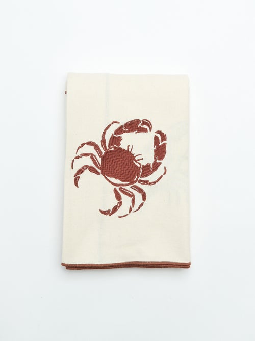 Toalha de mesa com caranguejo bordado - Kiabi Toalha de mesa com caranguejo bordado - Kiabi