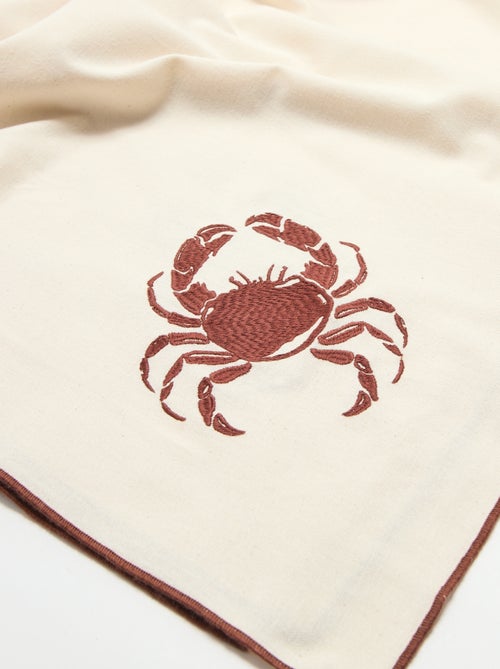 Toalha de mesa com caranguejo bordado - Kiabi Toalha de mesa com caranguejo bordado - Kiabi