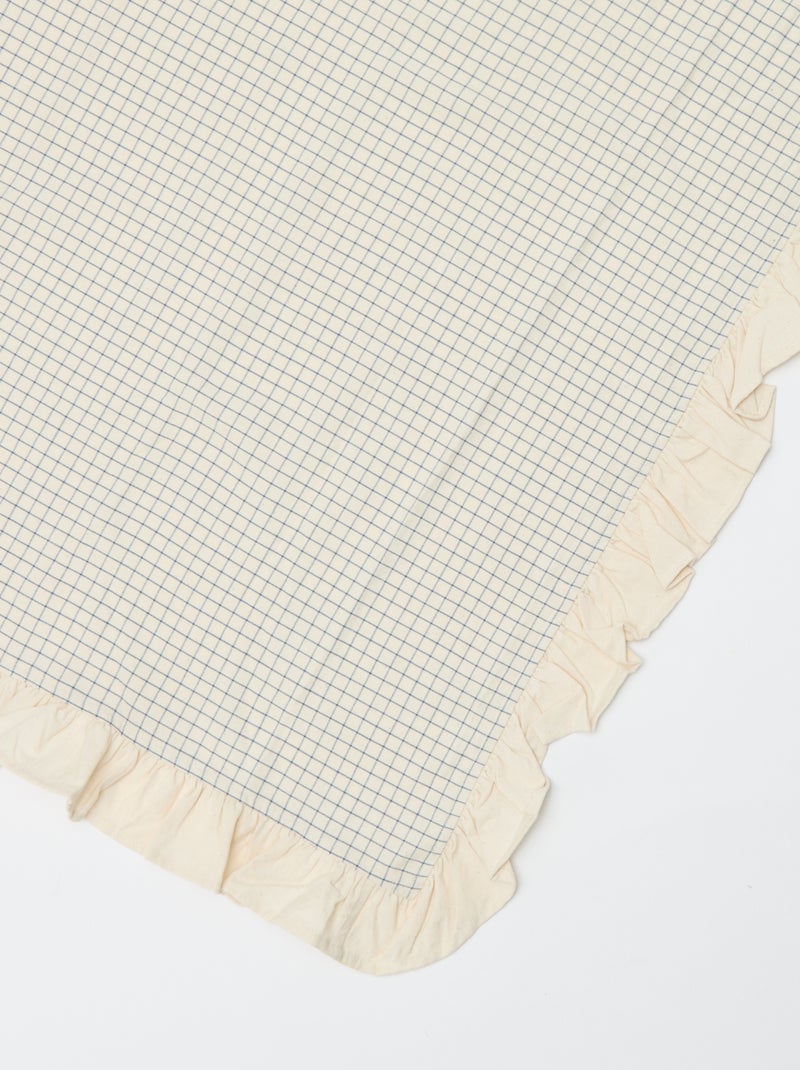 Toalha de mesa com folhos (150 x 150 cm) Bege - Kiabi