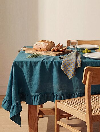 Toalha de mesa com folhos (150 x 250 cm)