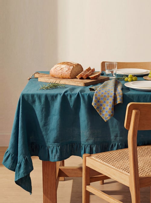 Toalha de mesa com folhos (150 x 250 cm) - Kiabi