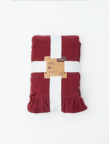 Toalha de mesa com folhos (150 x 250 cm)