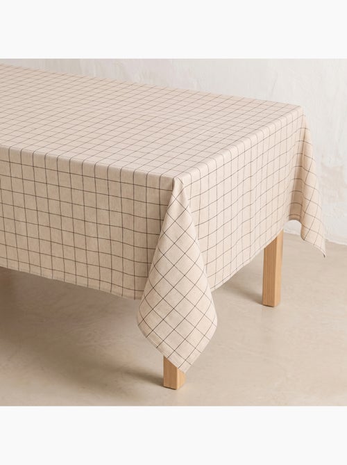 Toalha de mesa de algodão xadrez, fio tingido em relevo - Gamusi. - Kiabi