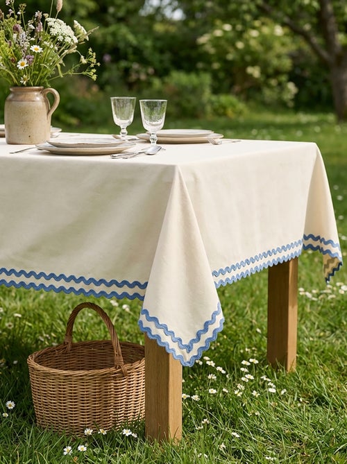 Toalha de mesa de linho misto 150 x 250 cm - Kiabi Home - Kiabi Toalha de mesa de linho misto 150 x 250 cm - Kiabi Home - Kiabi