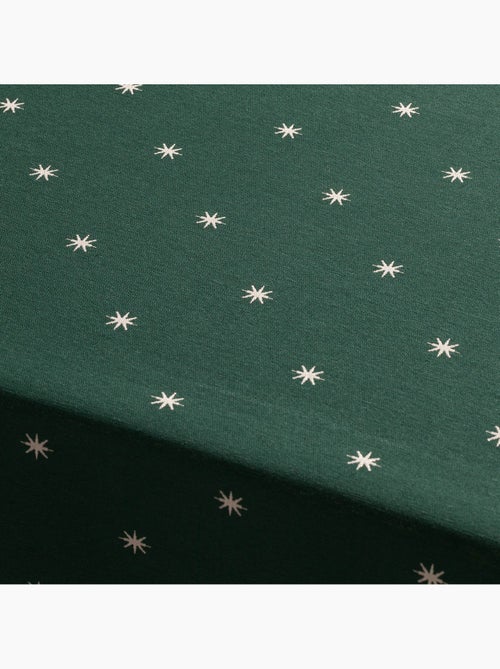 Toalha de mesa de natal com fio lurex e estrelas bordadas em relevo - gamusi. - Kiabi