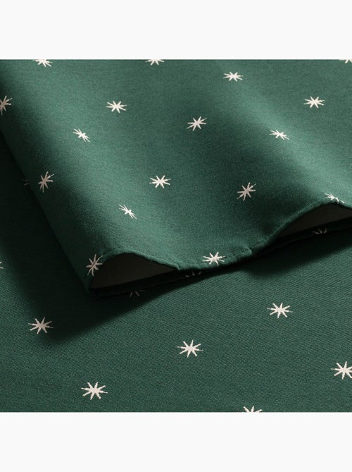 Toalha de mesa de natal com fio lurex e estrelas bordadas em relevo - gamusi. - Kiabi