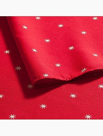 Toalha de mesa de natal com fio lurex e estrelas bordadas em relevo - gamusi.
